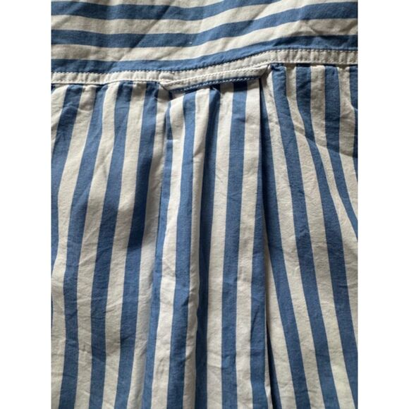 J.CREW Étienne oversized shirt in striped cotton poplin, Blue/White, Size L - Picture 3 of 8
